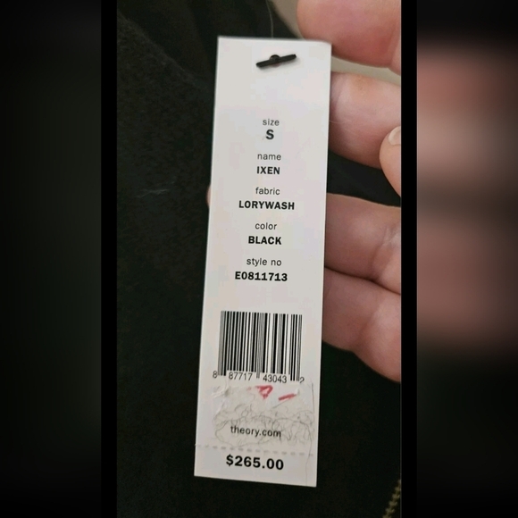 NWT Theory Women's Size S Ixen Knit Skirt Wool Blend Lorywash Black Side Zip - Picture 3 of 4